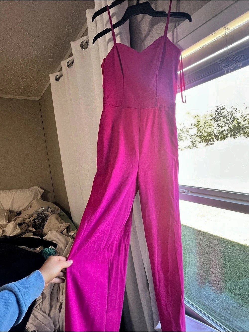 Crystal Sky Pink Jumpsuit Size Small Like New